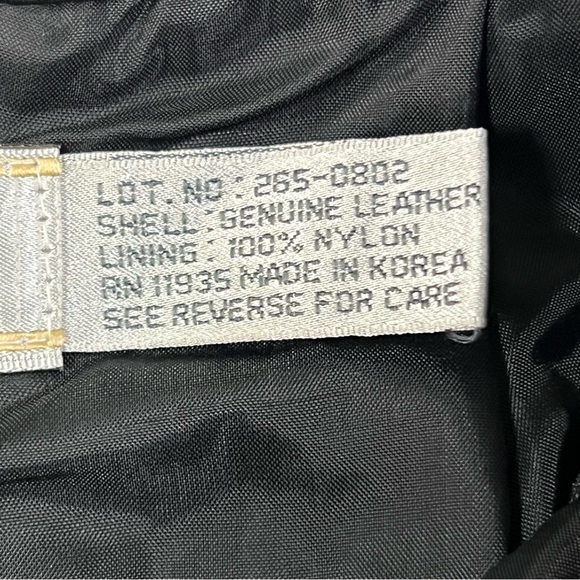 Jacqueline Ferrar Genuine Leather Skirt Women's 14P Black Vintage Slit Lined - Picture 10 of 17